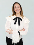 BLUSA VOLANTES BLANCA