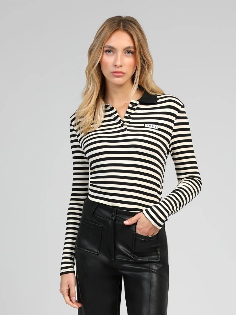 TOP DE RAYAS MANGA LARGA