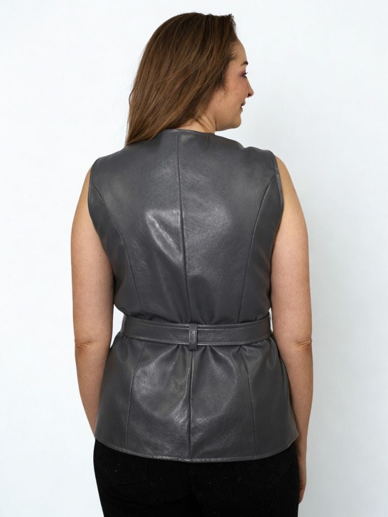 CHALECO POLIPIEL GRIS