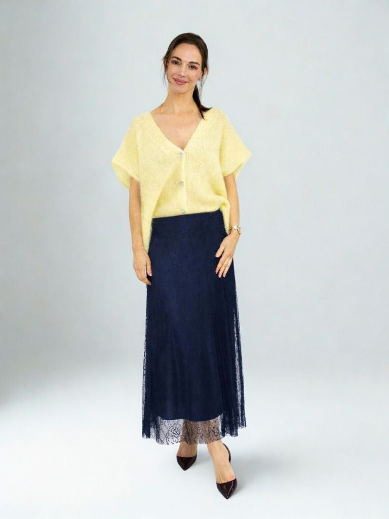 CHALECO PUNTO AMARILLO PASTEL