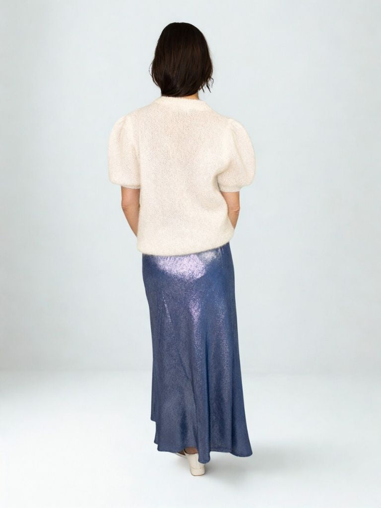 FALDA METALIZADA AZUL