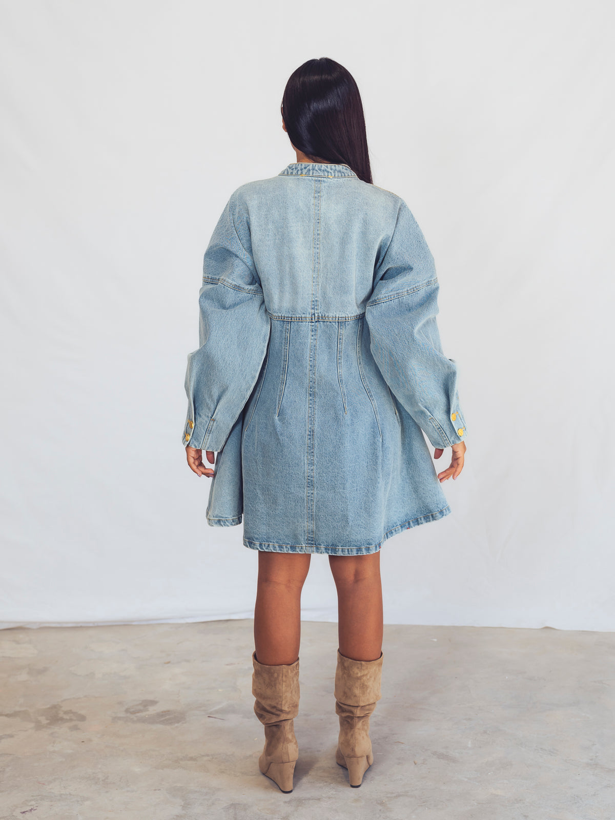 VESTIDO CORTO DENIM CORSET