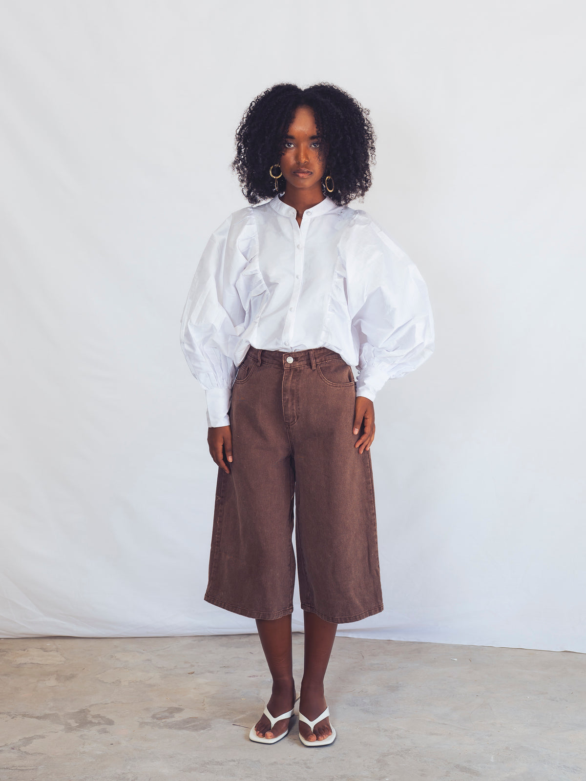 CAMISA BLANCA MANGA GLOBO