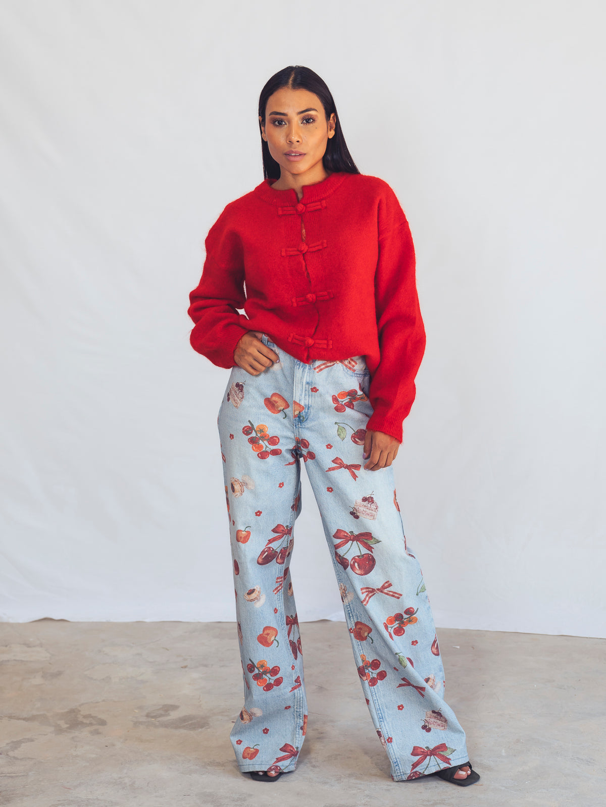 JEANS WIDE LEG ESTAMPADOS