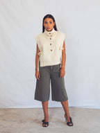 BERMUDAS DENIM VERDE CAQUI