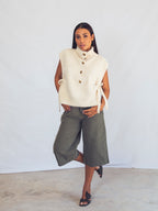 BERMUDAS DENIM VERDE CAQUI