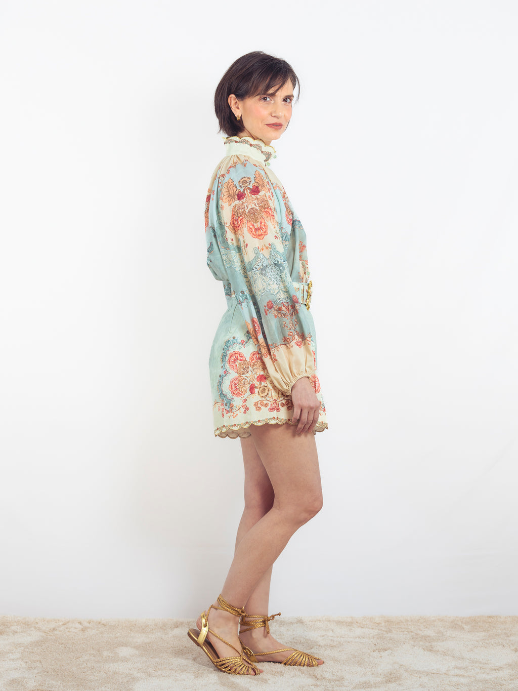 BLUSA ESTAMPADA VERDE AGUA
