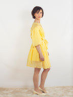 VESTIDO CORTO AMARILLO PASTEL
