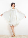 VESTIDO CORTO BLANCO PLISADO
