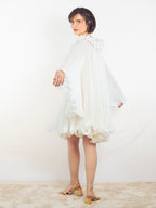 VESTIDO CORTO BLANCO PLISADO
