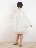 VESTIDO CORTO BLANCO PLISADO