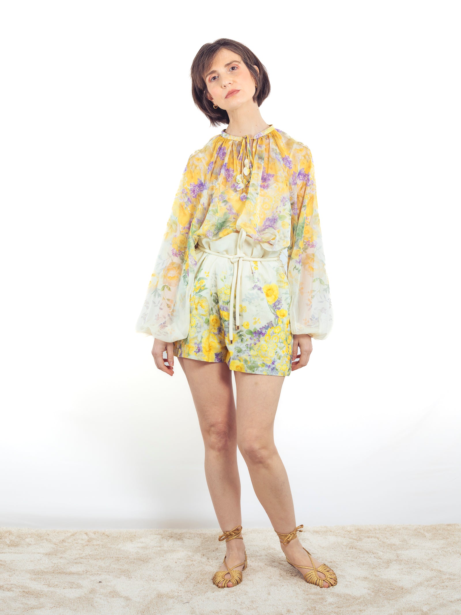 BLUSA FLORES AMARILLA