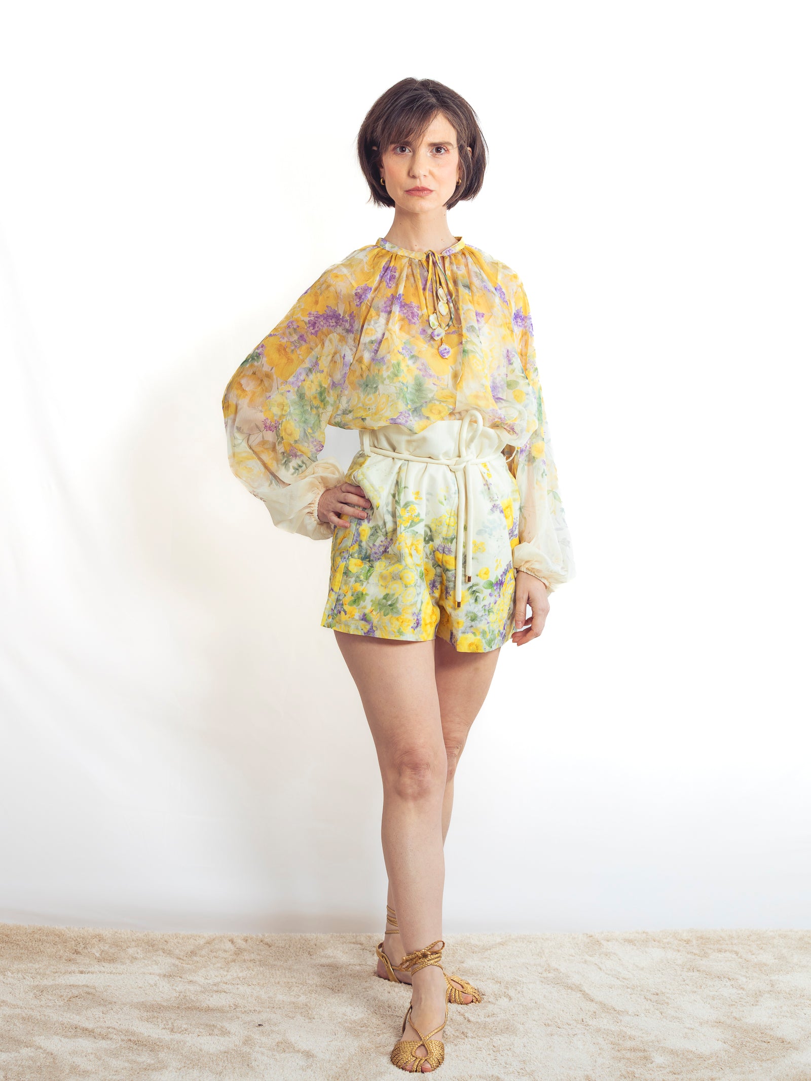 BLUSA FLORES AMARILLA