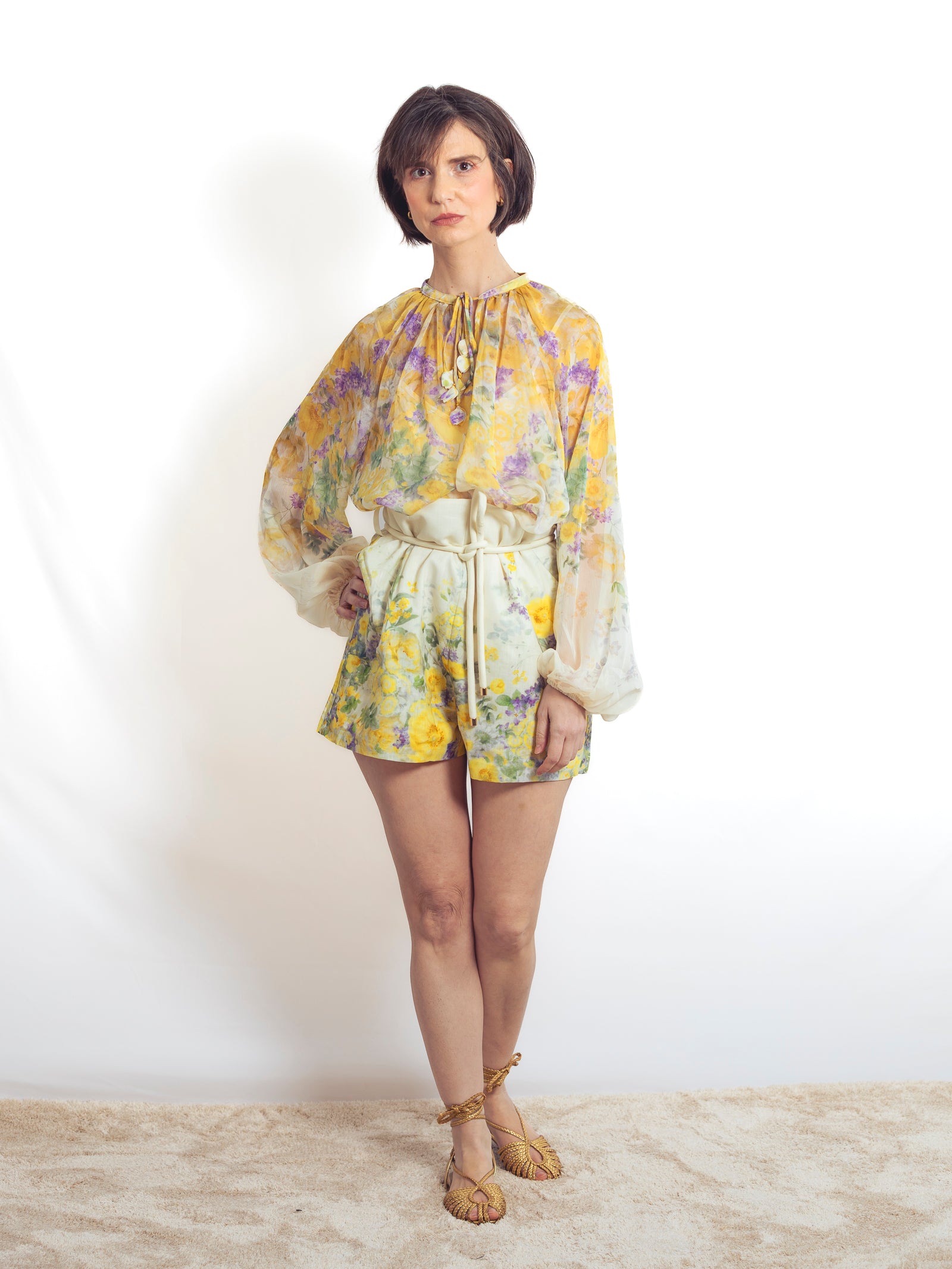 BLUSA FLORES AMARILLA