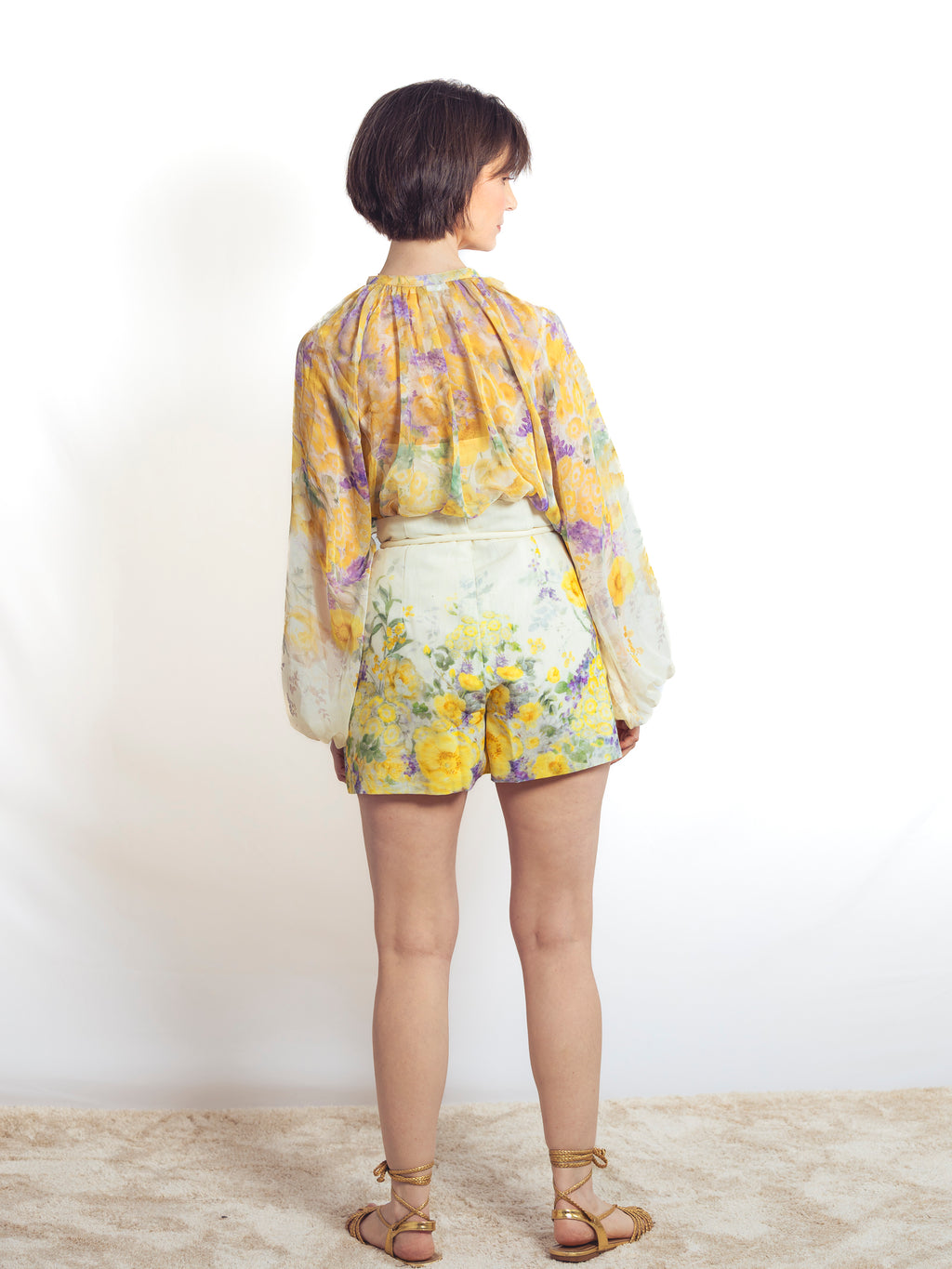 BLUSA FLORES AMARILLA