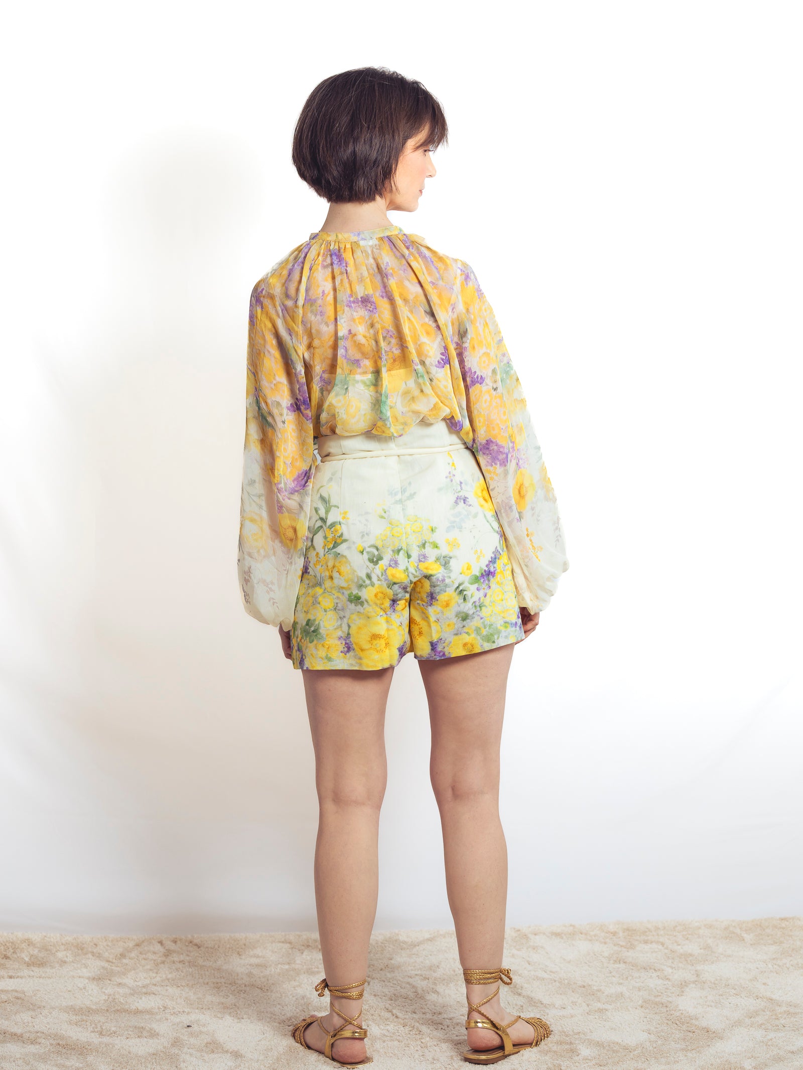 BLUSA FLORES AMARILLA