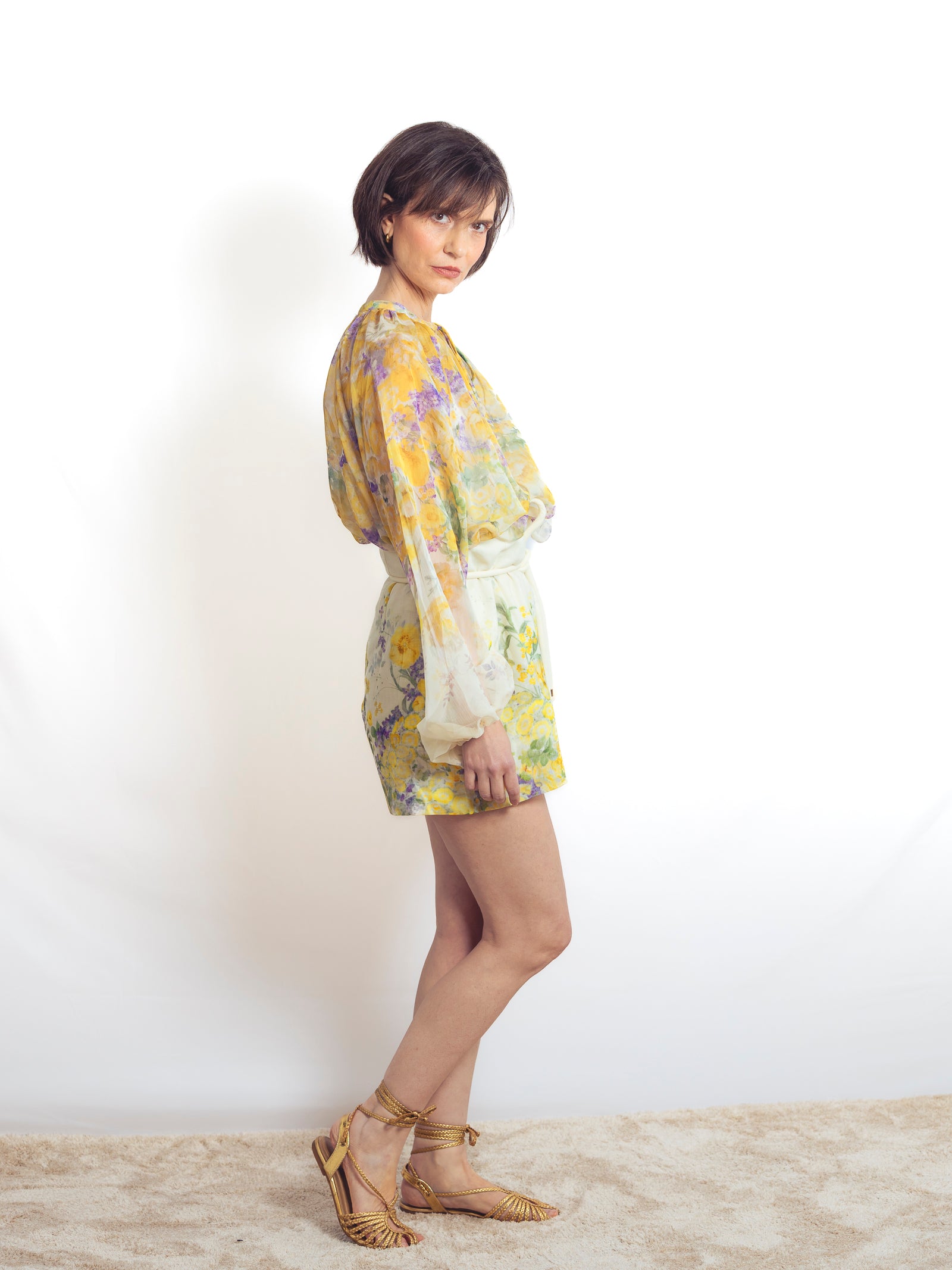 BLUSA FLORES AMARILLA
