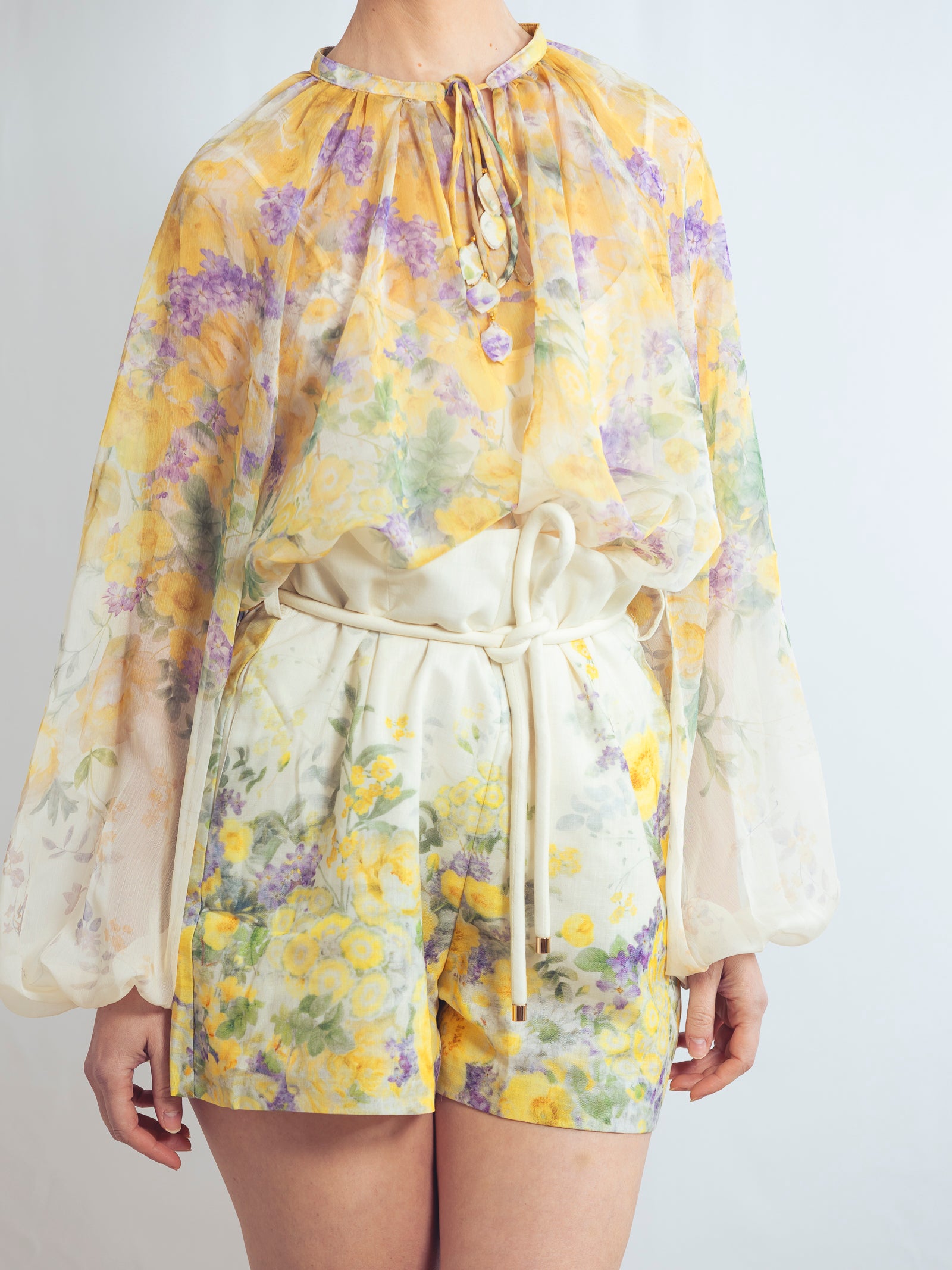 BLUSA FLORES AMARILLA