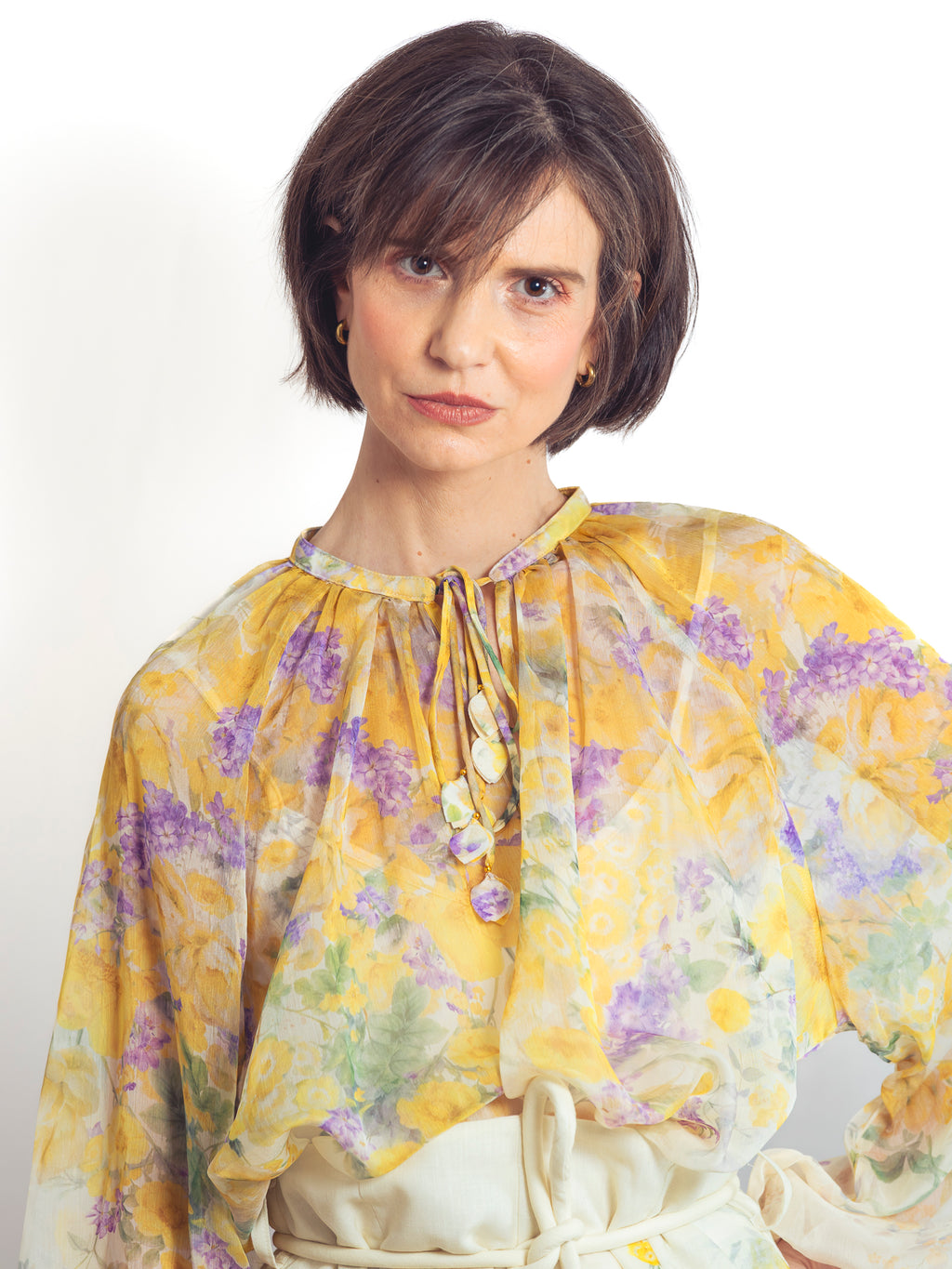 BLUSA FLORES AMARILLA