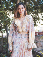 TOP FLORES BEIGE