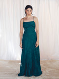 VESTIDO LARGO FLORES VERDE