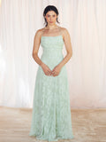 VESTIDO LARGO FLORES VERDE AGUA