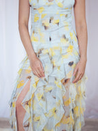 VESTIDO LARGO FLORES AMARILLO