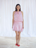 VESTIDO CORTO ROSA