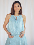 VESTIDO CORTO AZUL BEBÉ