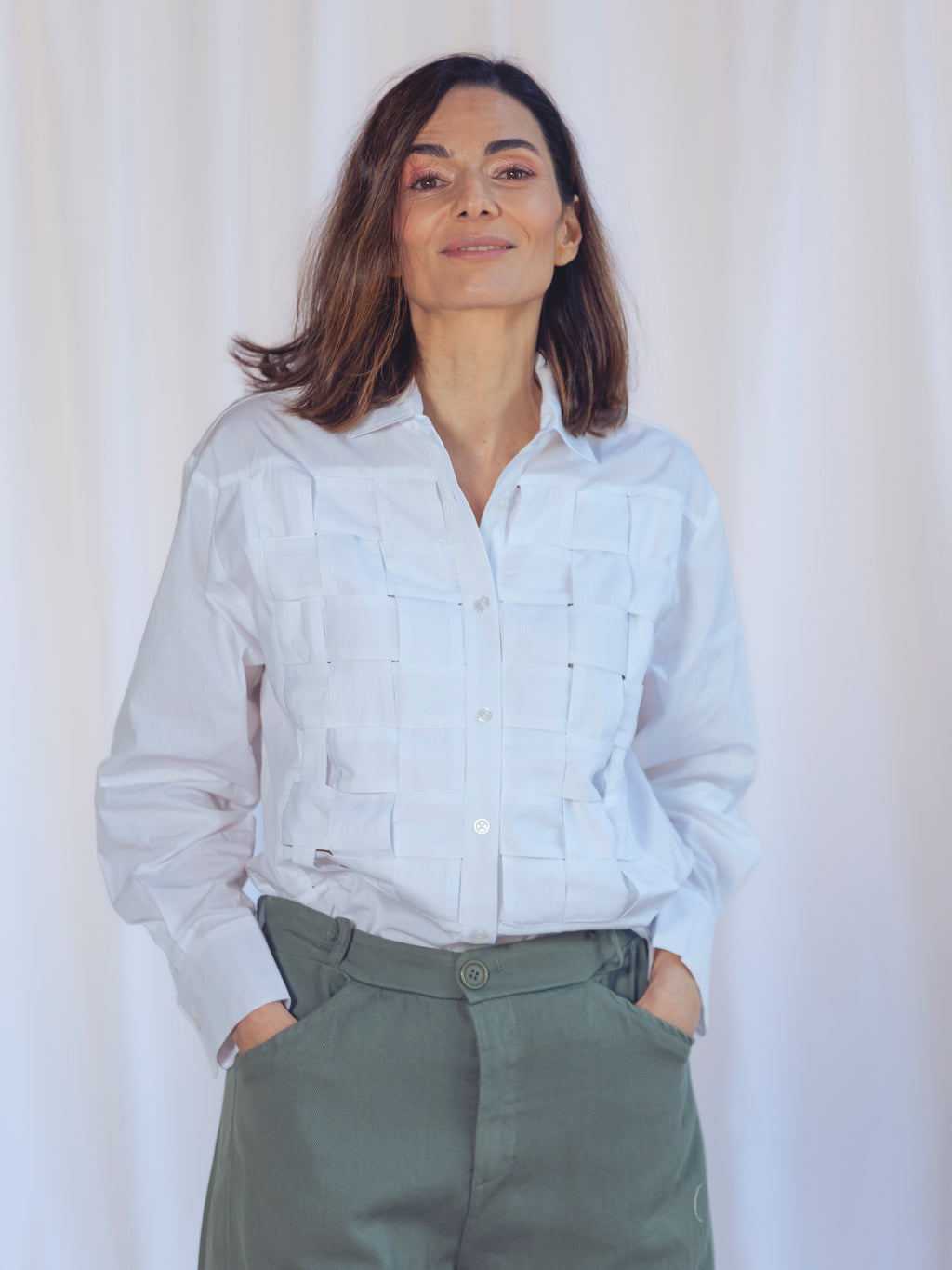CAMISA BLANCA CUERPO TRENZADO