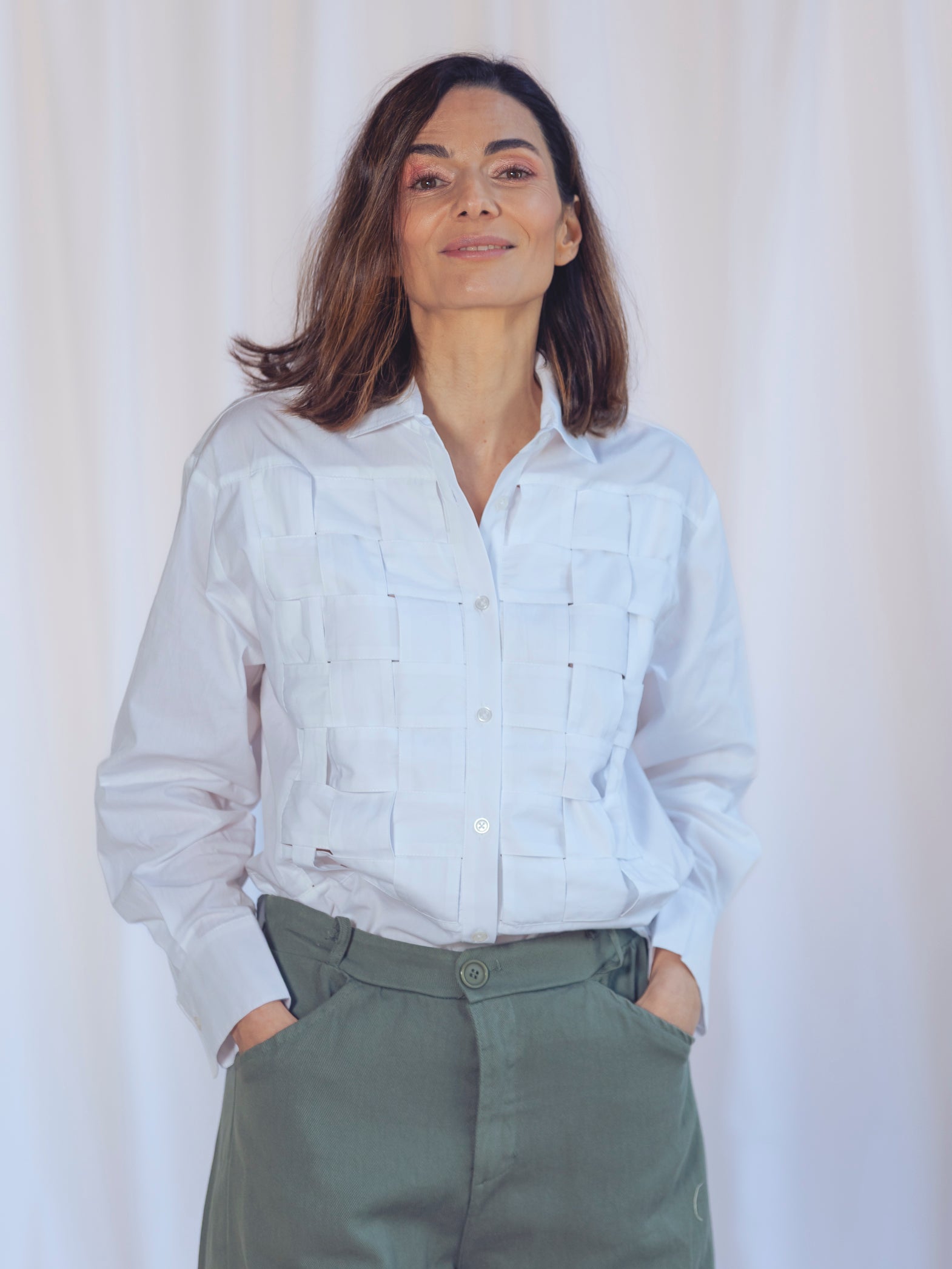 CAMISA BLANCA CUERPO TRENZADO