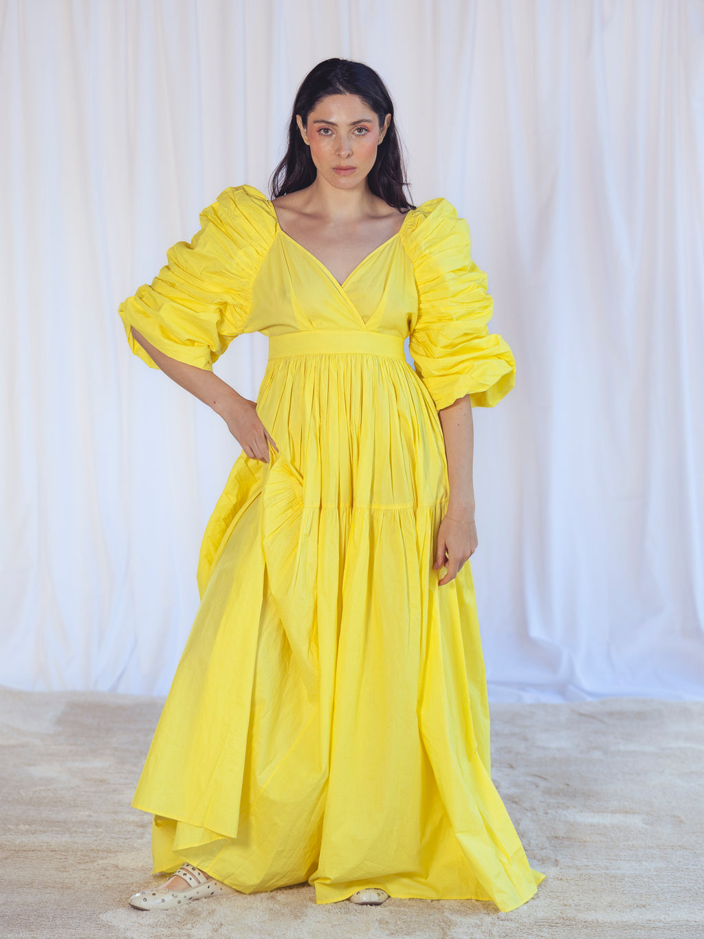 VESTIDO LARGO AMARILLO