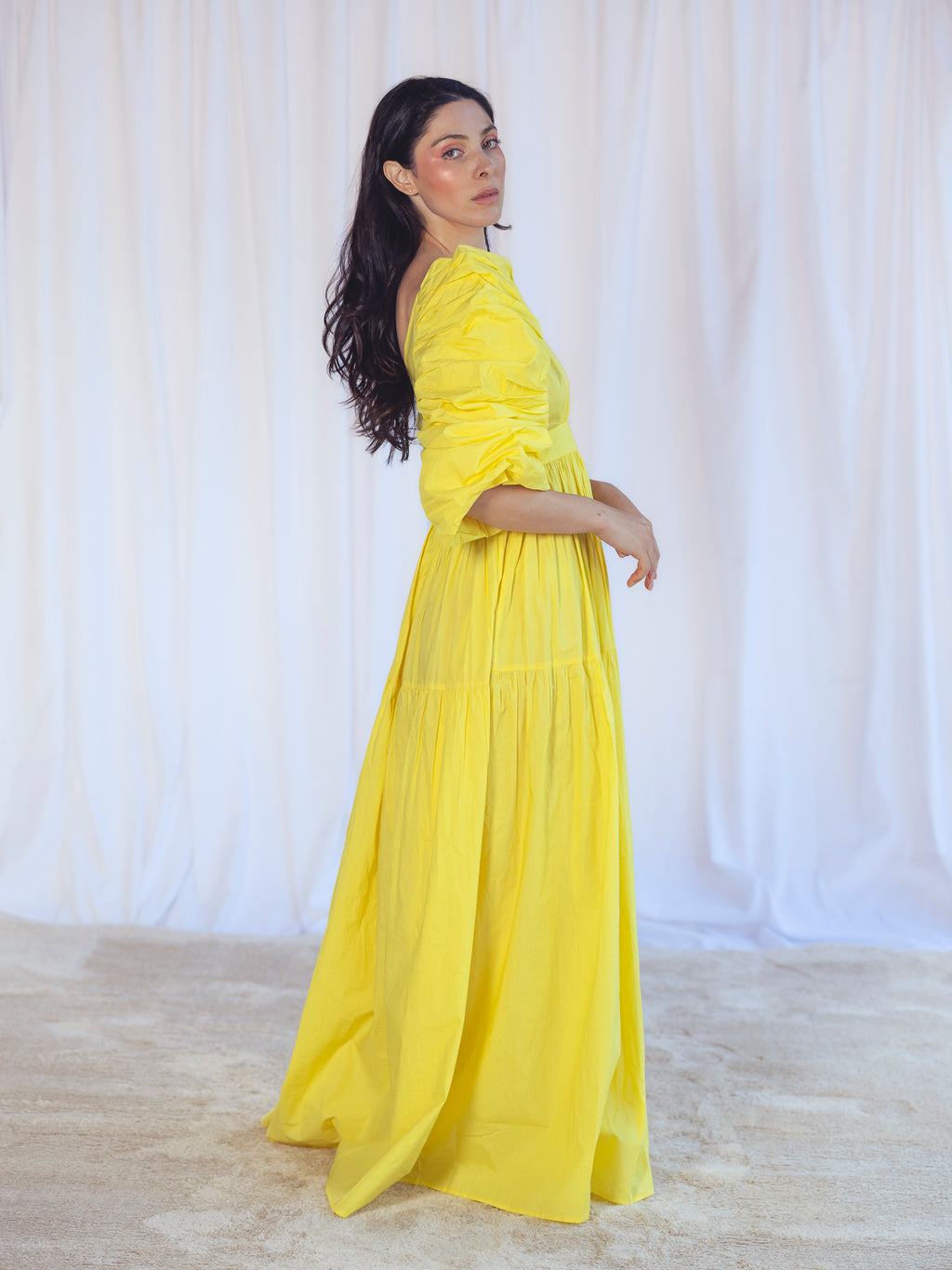 VESTIDO LARGO AMARILLO