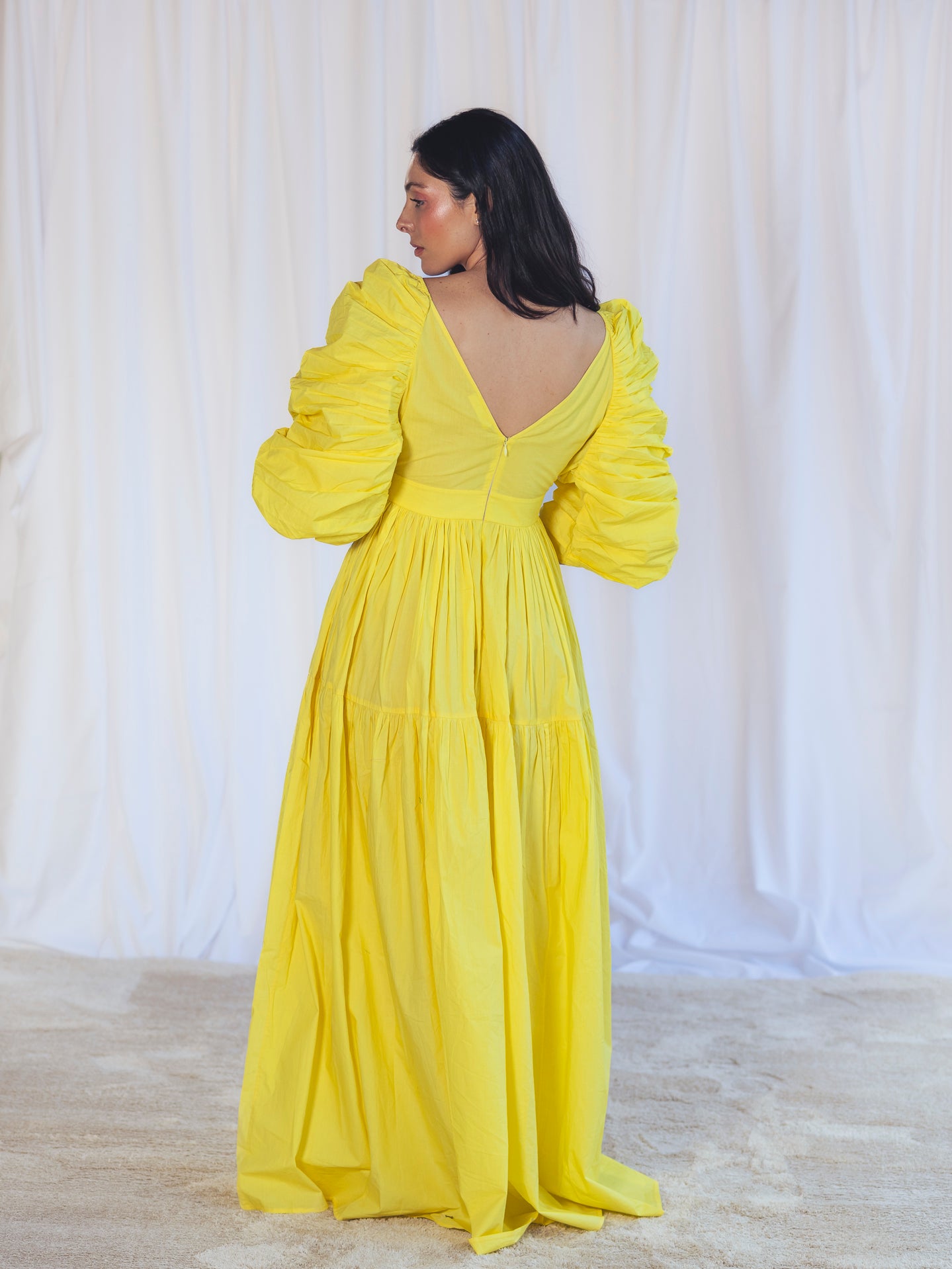 VESTIDO LARGO AMARILLO