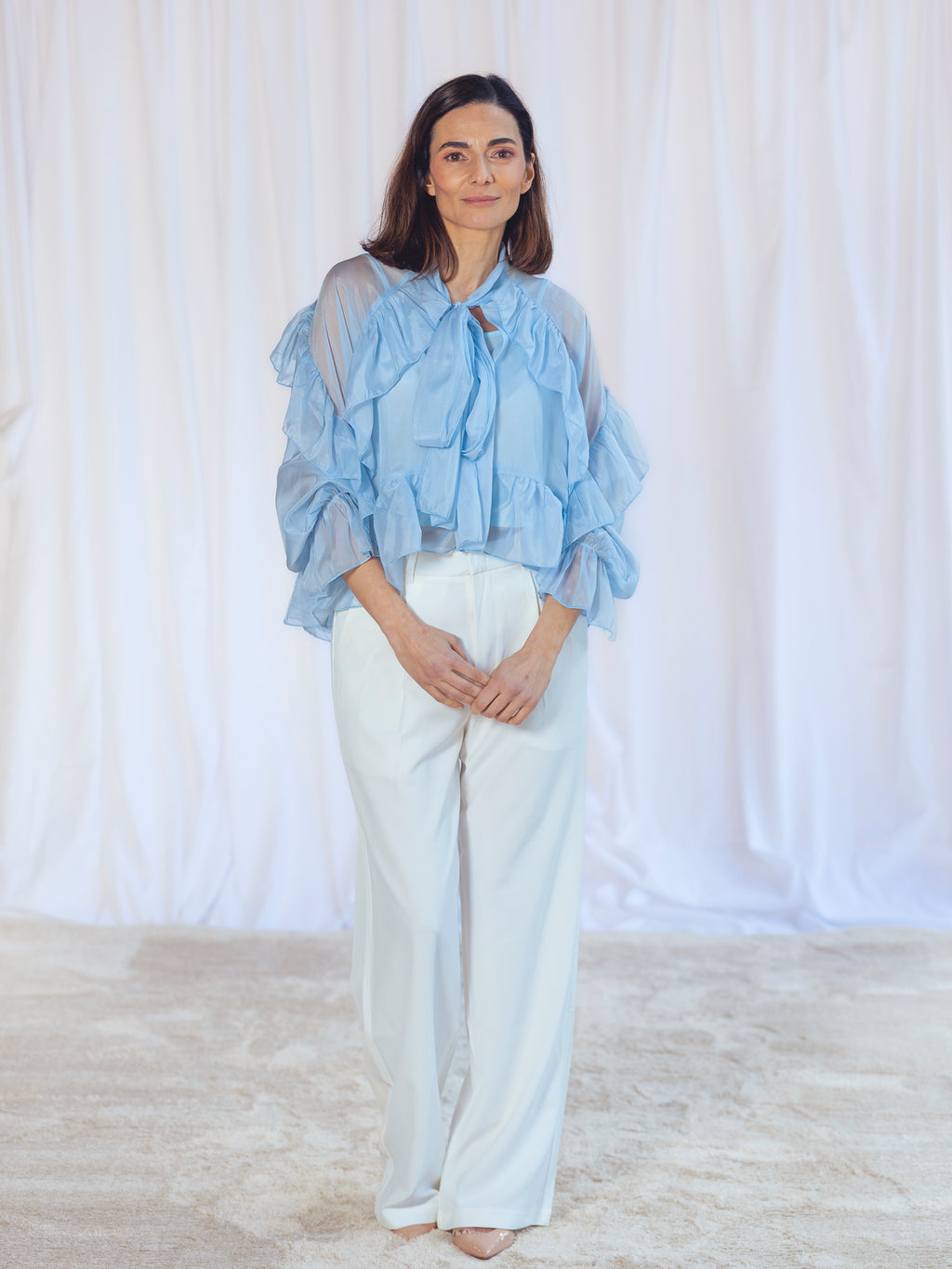 PANTALÓN TRAJE BLANCO