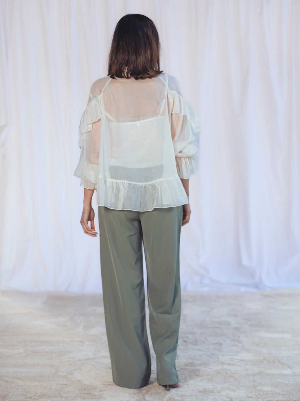 PANTALÓN TRAJE VERDE CAQUI