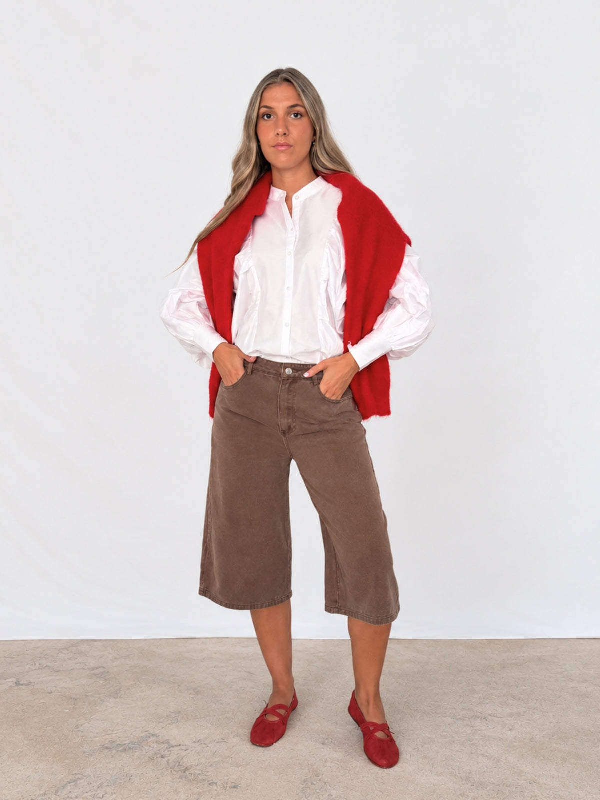 BERMUDAS DENIM MARRÓN