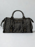 bolso denim negro shopper