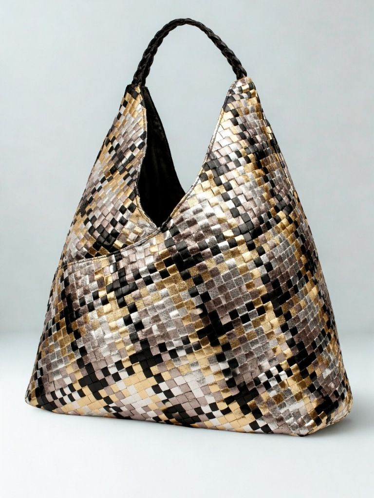 bolso grande metalizado